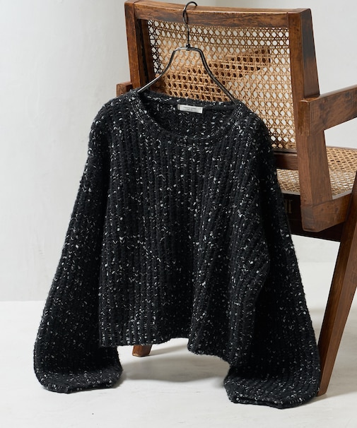 カラーネップ ニットプルオーバー