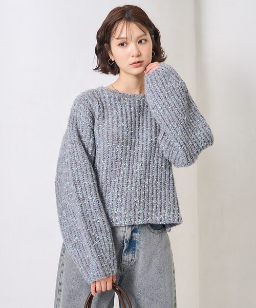 everyone ネップニット everyone ネップニット カラーネップ ニットプルオーバー｜フリークス