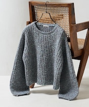 カラーネップ ニットプルオーバー