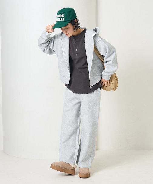 【セットアイテム】ボンディング ショートジップパーカー パンツセット