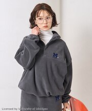 カレッジロゴ フリース スナッププルオーバー＜セットアップ対応＞