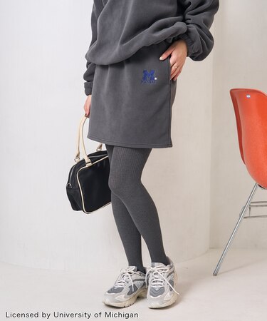 カレッジロゴ フリース ミニスカート＜セットアップ対応＞