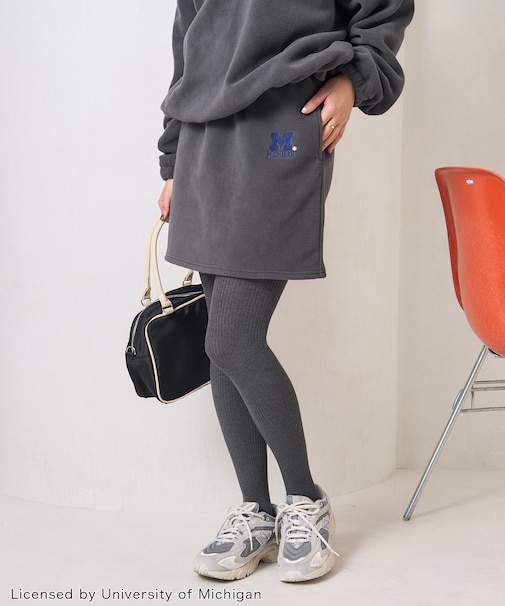 カレッジロゴ フリース ミニスカート＜セットアップ対応＞