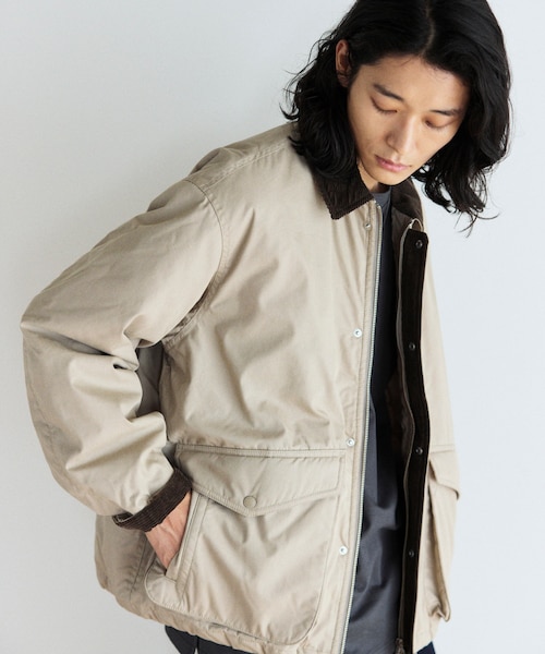 襟コーデュロイ切り替え コットンナイロンブルゾン｜フリークスストア