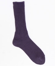 ローゲージリブ編 クルーソックス(25.0-27.0cm対応)