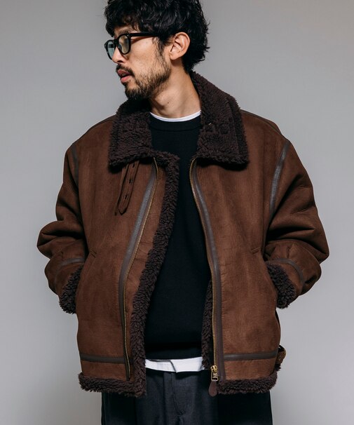 別注 B-3 フェイクムートン ボア ジャケット