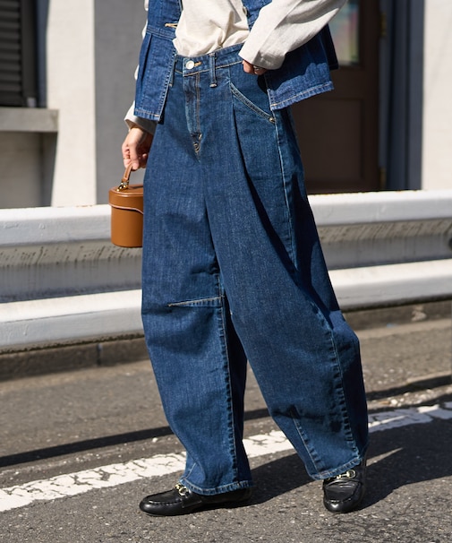 別注 TUCK CURVE WIDE DENIM<セットアップ対応>