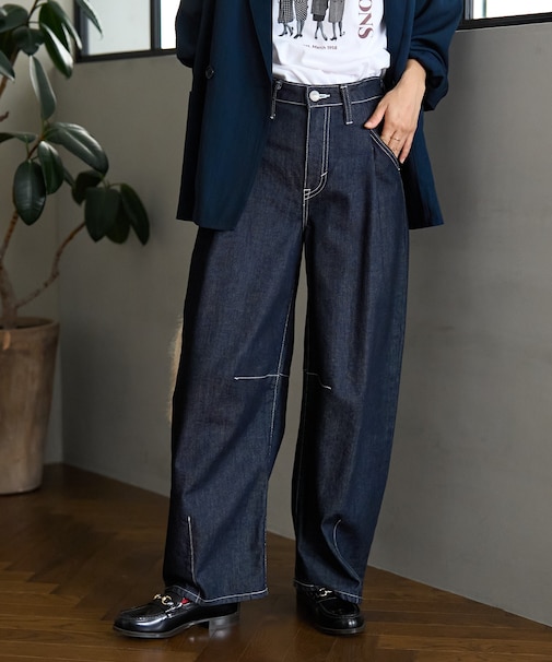 別注 TUCK CURVE WIDE DENIM＜セットアップ対応＞