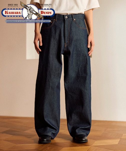 【日本製】 JAPAN DENIM WIDE ５PKT PANTS