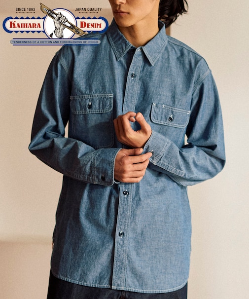 【日本製】 JAPAN CHAMBRAY SHIRT L/S