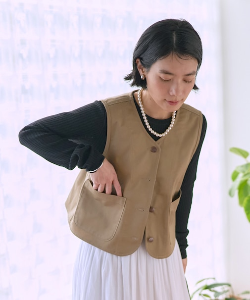 別注 バックギャザーベスト＜セットアップ対応＞