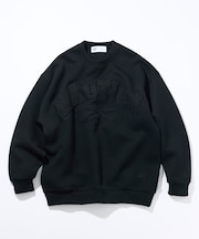 【1月16日12:00発売】【Exclusive】 ダブルネーム アーチロゴ ダンボール クルーネックスウェット