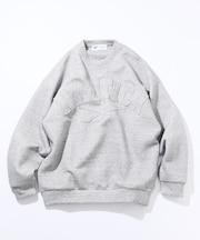 【1月16日12:00発売】【Exclusive】 ダブルネーム アーチロゴ ダンボール クルーネックスウェット