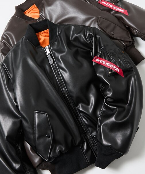 別注 LEATHERETTE MA-1