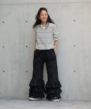 vintageレーステーブルクロス リメイクイージーパンツ