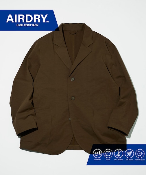 AIRDRY HIGH TECH YARN 高機能素材 テーラードジャケット リラックスフィット