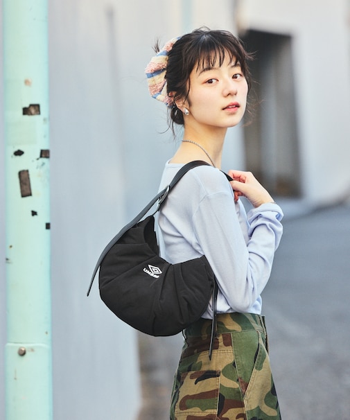 別注 サイドベルト ショルダー ギャザーバッグ