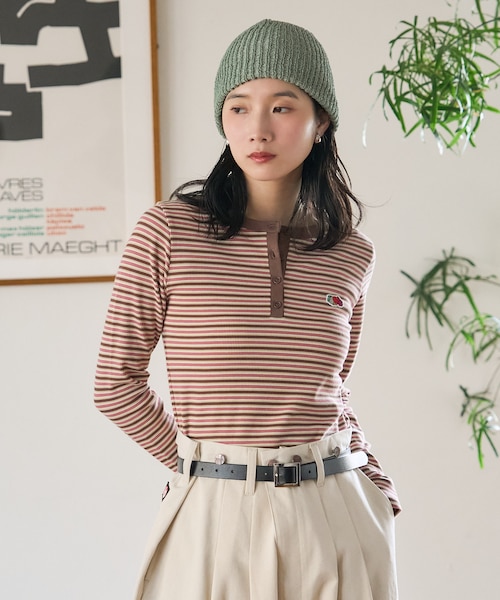 別注 マルチボーダー ヘンリーネック ロンT｜フリークスストアの通販