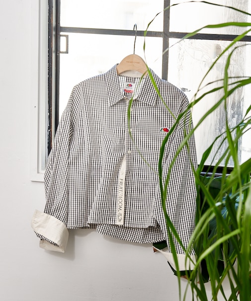 【1月30日12:00～販売開始】別注 マルチカラー 長袖ショートシャツ/ストライプシャツ