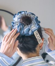 別注 マルチストライプ シュシュ