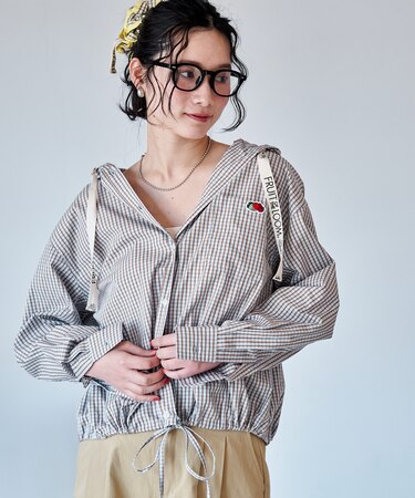 別注 マルチカラーフード付き ショートシャツ