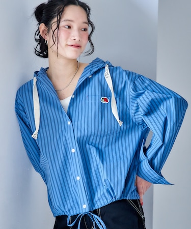 別注 マルチカラーフード付き ショートシャツ