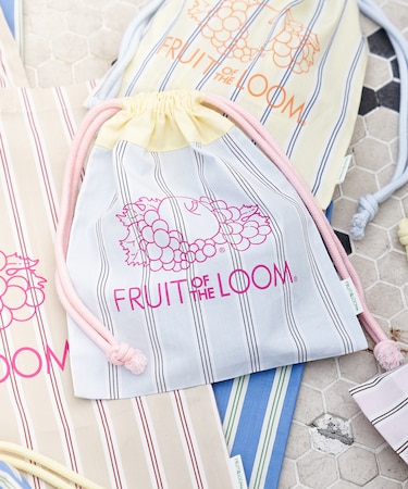 【1月30日12:00～販売開始】別注 マルチストライプ 巾着バッグ