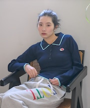 別注 配色レイヤード ポロニット