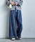 とろみ ワイドデニムパンツ＜セットアップ対応＞