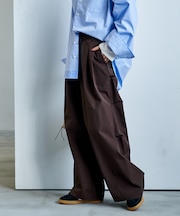 FIT MAGIC マーベルト タックワイドパンツ