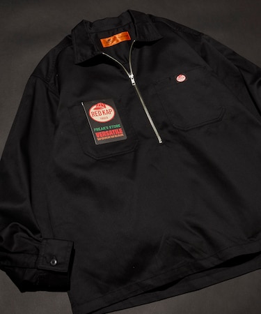 別注 ハーフジップ ロングスリーブ プルオーバー シャツ