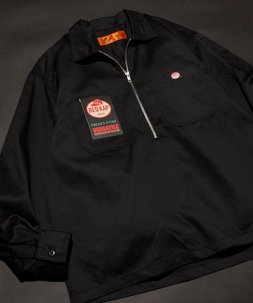 別注 ハーフジップ ロングスリーブ プルオーバー シャツ