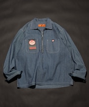 別注 ハーフジップ ロングスリーブ プルオーバー シャツ