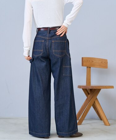 ペインター ワイドパンツ/コットンワイドパンツ