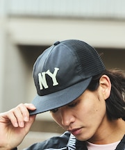 別注 フェルト ロゴ ツイル メッシュ キャップ