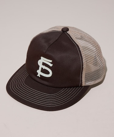 別注 フェルト ロゴ ツイル メッシュ キャップ