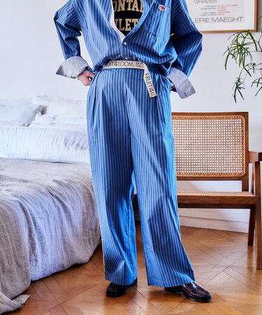 【1月30日12:00～販売開始】別注 マルチストライプ イージーパンツ