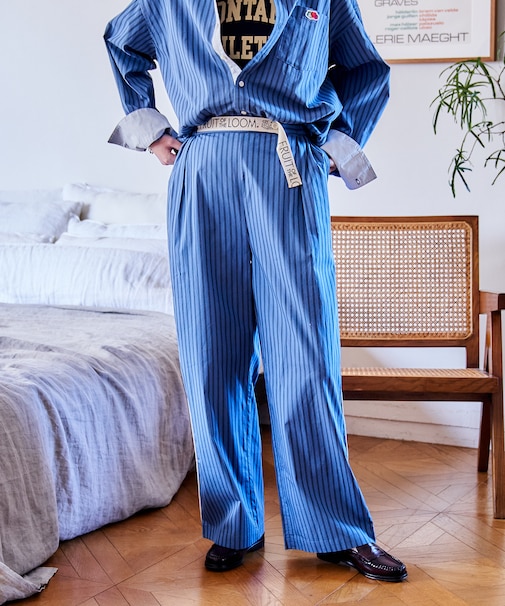 【1月30日12:00～販売開始】別注 マルチストライプ イージーパンツ