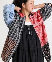 パッチワーク ビッグシャツ