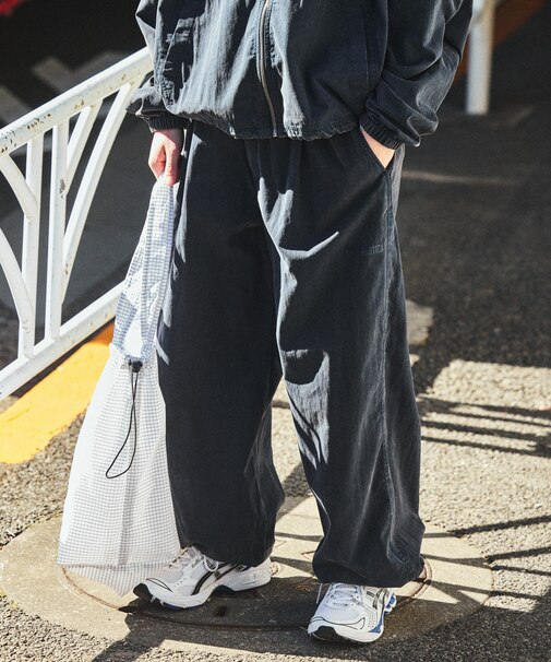 フェード加工 ナイロン イージーパンツ