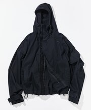 ビッグシルエット リップストップ カモフラージュ柄 スピンドル ミリタリーショートブルゾン