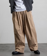 Easy Care Fabric ワイドシルエット タック イージーパンツ/吸水速乾/UVカット【限定展開】