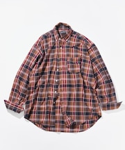 ビッグシルエット マドラスチェック BDシャツ ロングスリーブ