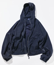 フェード加工 ナイロン ジップパーカー