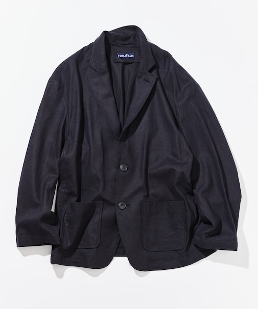 リネン混テーラードジャケット