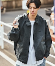 ガーメントダイ チノツイル ジップブルゾン