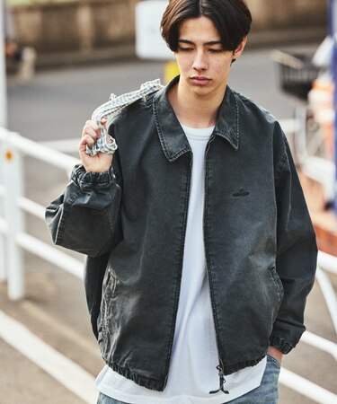 ガーメントダイ チノツイル ジップブルゾン