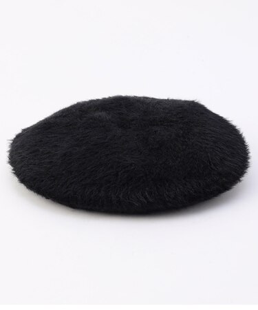 モヘアライクベレー帽