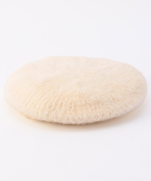 モヘアライクベレー帽