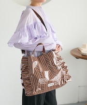 別注 2WAY ストライプ PVC トートバッグ/A4サイズトートバッグ